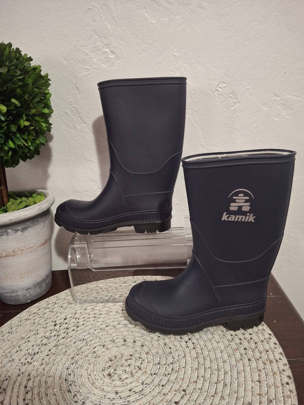 Kamik Kids Navy Blue Waterproof Rain Boots Size 11.